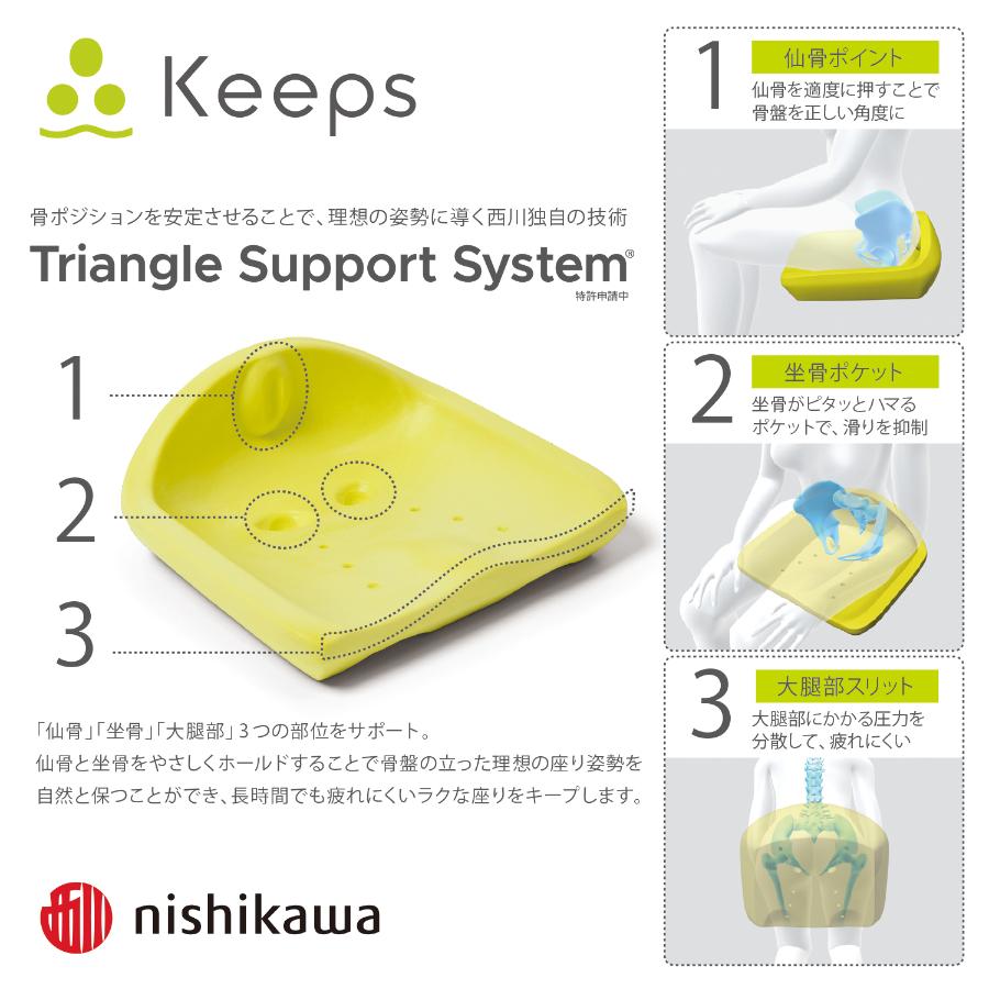 ＜nishikawa/西川＞Keepsクッション　ブラック